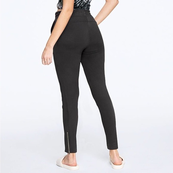 NWT Victoria’s Secret PINK Terry Black Ankle Zip Track Pant Jogger Size XL - Picture 4 of 9